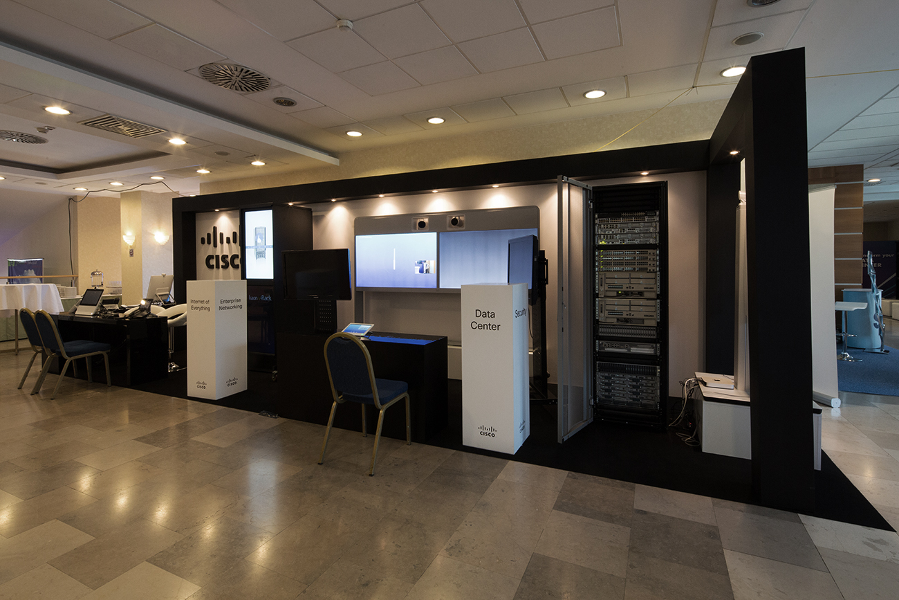 Cisco stand with Data Center display