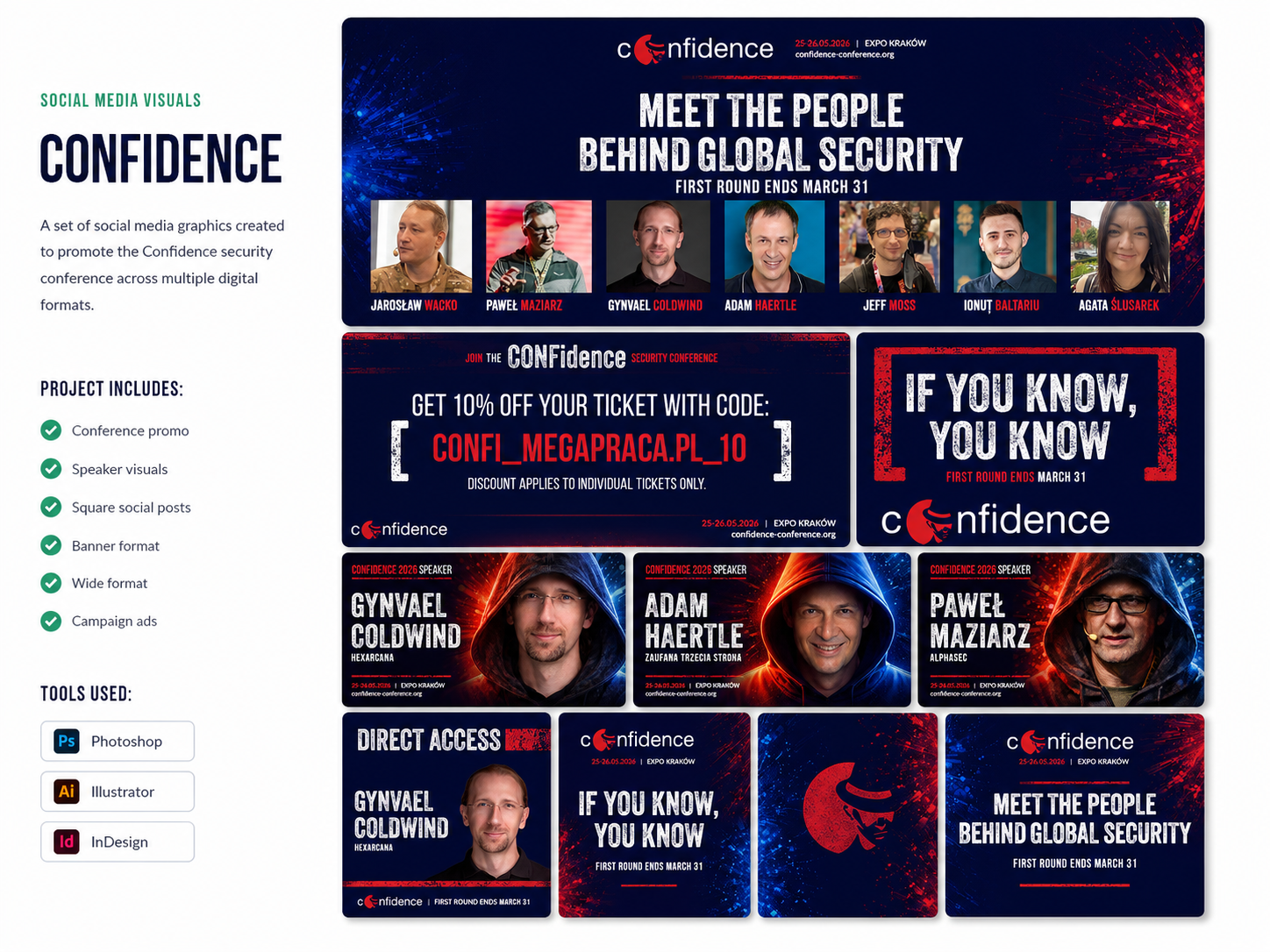 CONFidence security conference social media campaign visuals
