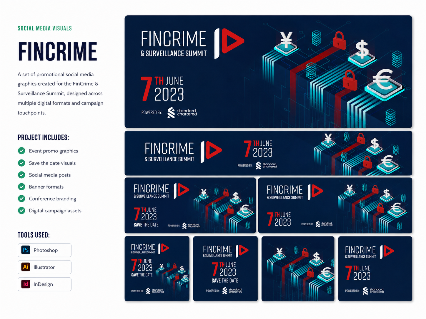 FinCrime and Surveillance Summit social media campaign visuals